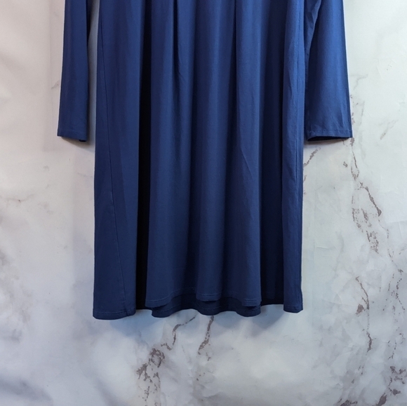 J Jill Dress Long Sleeve Size Small Wearever Jersey Blue Scoop Stretch Women - Picture 8 of 13
